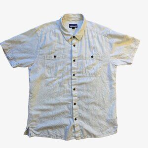 Patagonia Men’s Back Step Hemp Blend Short Sleeve Shirt – Size Large
